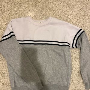 Garage Grey and White Crewneck